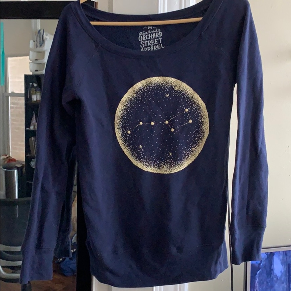 Glow in the dark wide neck sweater